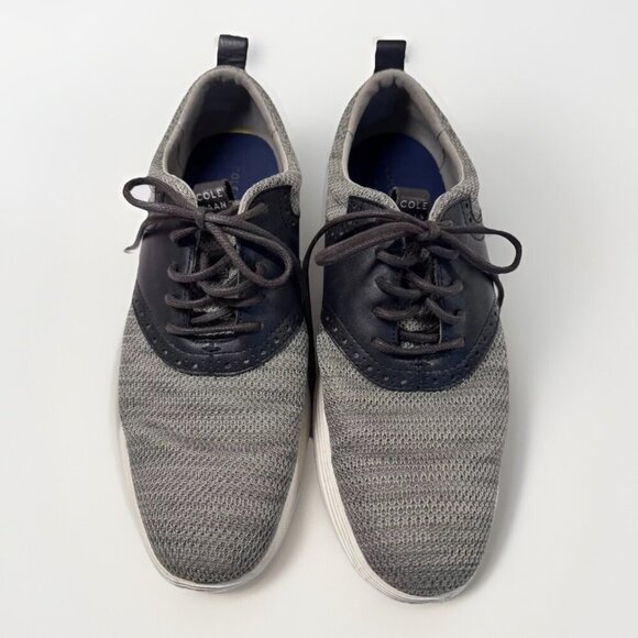 Cole Haan Oxford Shoes Mens Size 10 Grand Tour Knit Gray Brown - Picture 1 of 4
